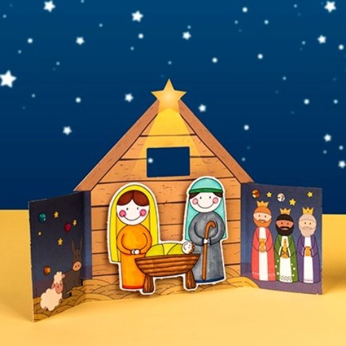 성탄절 아기예수 카드 (4인용)