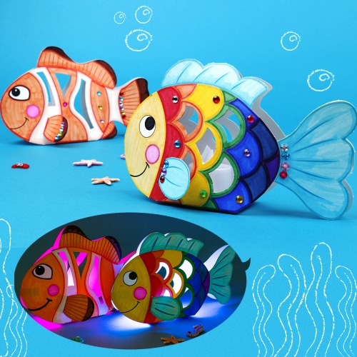 미술샘 반짝반짝 물고기 조명등 (2개이상 구매시 구매가능)